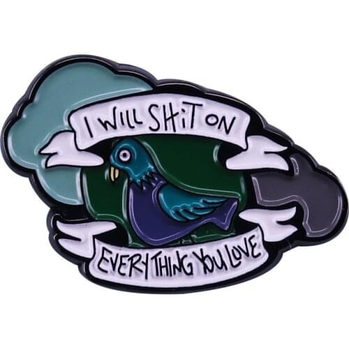 DZ162 Funny Pigeon Enamel Pins Badge Metal Brooch Backpack Bag Collar Lapel Collection Jewelry Gifts