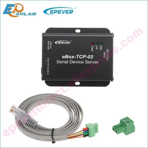 EPEVER TCP module eBOX-TCP-02 Serial Port Networking Server Ethernet Convert Module Serial port For Solar Controller Regulator