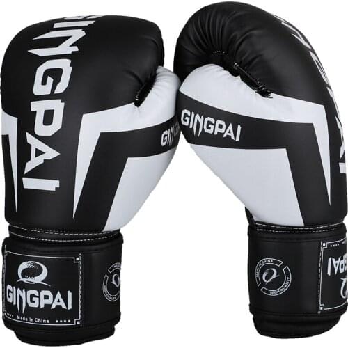 GINGPAI 6 8 10 12OZ Boxing Gloves Men Kids Adult Kick Sandbag Muay Thai Sanda Sports Accessories Fitness Equipment Boxing Mitts