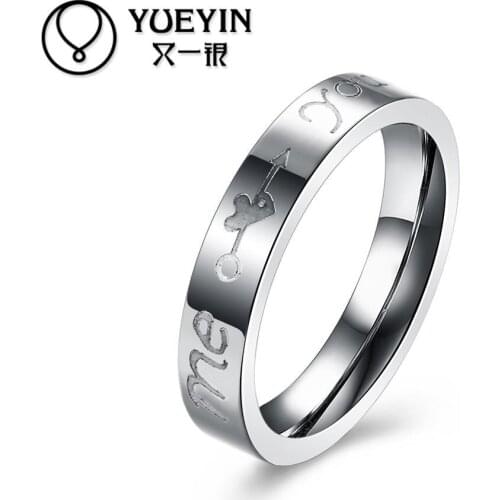 Titanium steel rings for women wedding ring punk style couple zircon bague femme Inlaid Crystal Christmas gifts