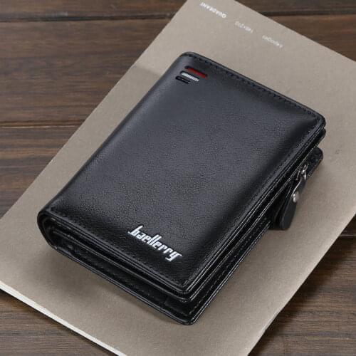 Short Men Wallets Fashion New Card Purse Multifunction Organ Leather Wallet For Male Zipper Wallet With Coin Pocket