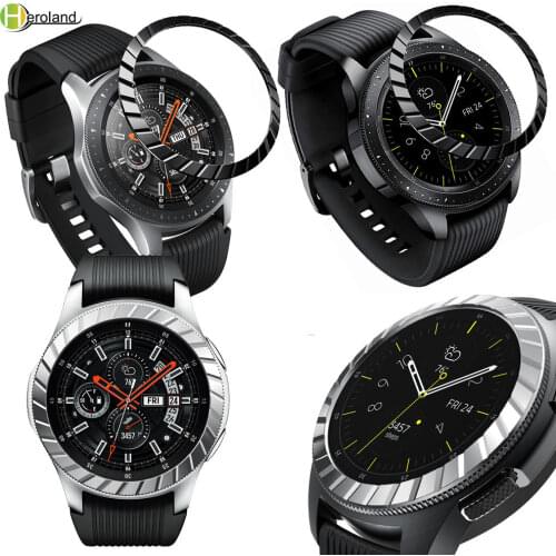 Case steel Bezel Ring For Samsung Galaxy Watch 42MM/ 46MM/ Gear S3 Frontier strap Adhesive SmartWatch Accessories Metal Cover