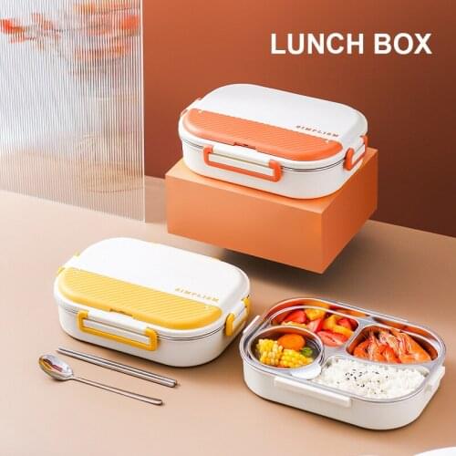 Stainless steel thermal lunch box for kids bento box with soup cup japanese style snacks box kitchen food storage containers