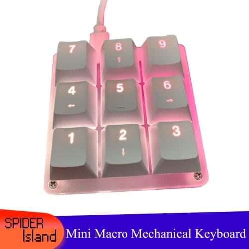 Mini Mechanical Keyboard 9 Keys Macro OSU Keyboard DIY Custom Programmable RGB LED Backlight Electric Game PC Laptop MAC