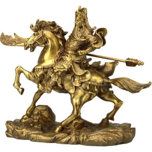 Office home House safety Protection Talisman -efficacious Money Drawing Martial god of wealth guan gong Guandi brass statue