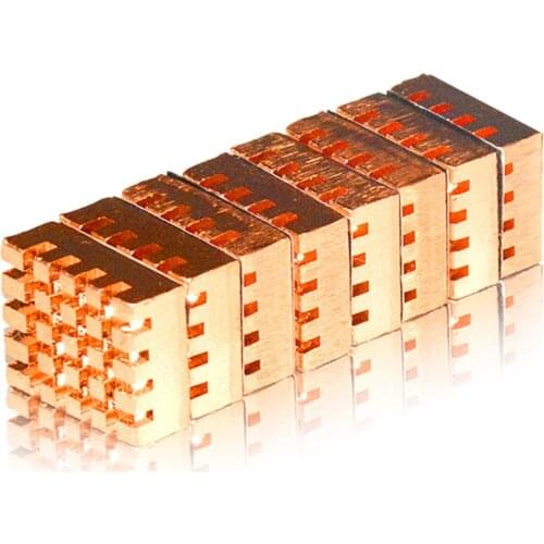 8pcs/Set Pure Copper RAM Heatsink Cooler Adhesive Back PC Computer Cooler RAM Heat Sink Graphics Card Memory IC Chip Radiator