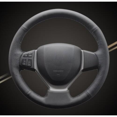 Car Braid On The Steering Wheel Cover for Suzuki CELERIO S-CROSS SX4 2013 2014 Suzuki Vitara 2015 Auto Braiding Covers Styling