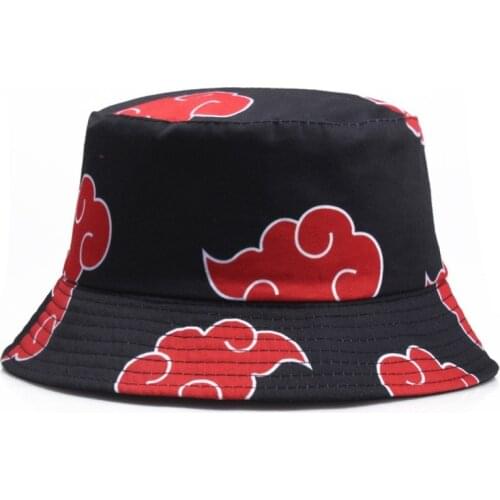 Summer Outdoor Fisherman Cap Red Auspicious Clouds Dawn Cotton Panama Sun Protection Casual Street Men Women Bucket Hat