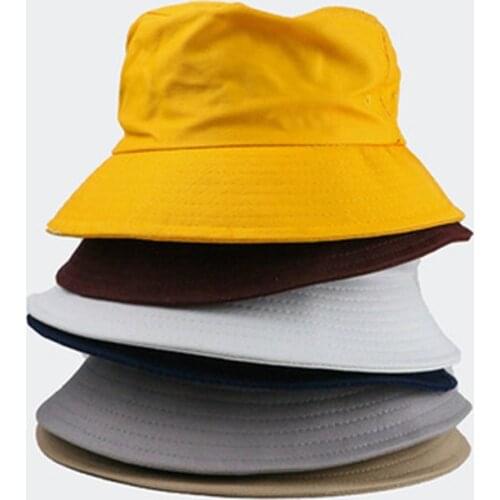 Unisex Summer Foldable Bucket Hat Women Outdoor Sunscreen Cotton Fishing Hunting Cap Men Chapeau Sun Prevent Hats
