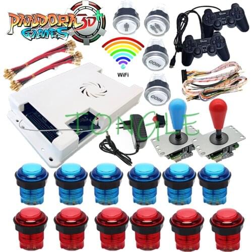 Pandora Box 3D 4018 in 1 Arcade Console Parts 4 player Kit Multi Game Board Wifi Version USB Gamepad Led Button 8 Way Joystick