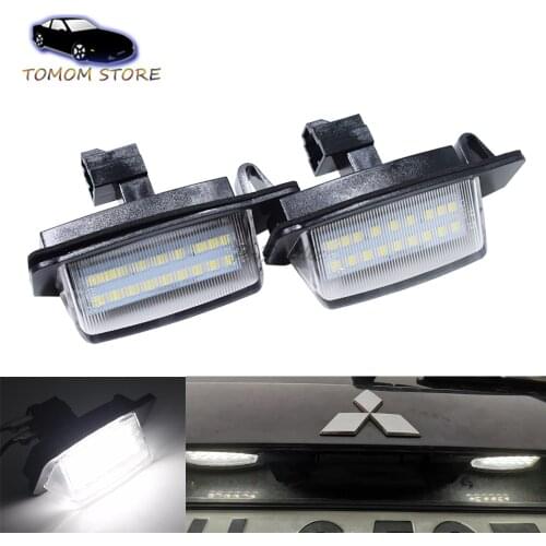 Car led rear license number plate lights no error white Mitsubishi Eclipse 1 2 3 4 Eclipse cross Outlander Lancer