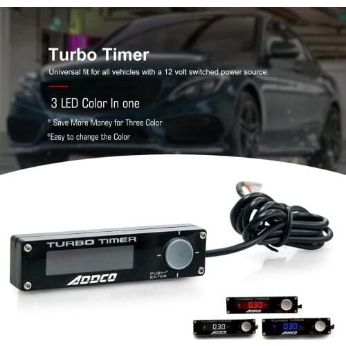 ADDCO 3 Color LED Digital Display Blox Style Auto Turbo Timer Meter Relay Controllers For Universal Turbo Car AD-YSQ011