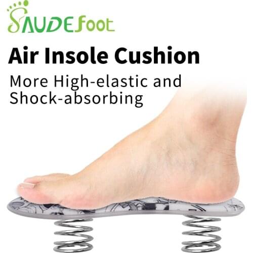 Saudefoot Air Cushion Insoles High Elastic Breathable Deodorant Sneakers Insoles Light Cartoon Pattern Running Shoes Pad