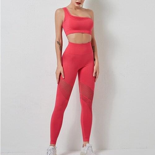 Workout Clothes for Women 2 Piece Set Yoga Set Gym Clothing High Waist Running Leggings and Sports Bra Breathable Tracksuit