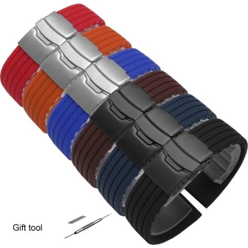 Waterproof rubber sports watch strap suitable for CASIO PRG-600YB-3 PRG-650 PRW-6600 24mm silicone wristband