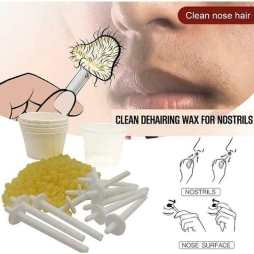 Nose Ear Hair Removal Depilation Wax Dipping Pot Hair Removal Waxing Kit Remove Nose Hair Bean Nostril Cleaning