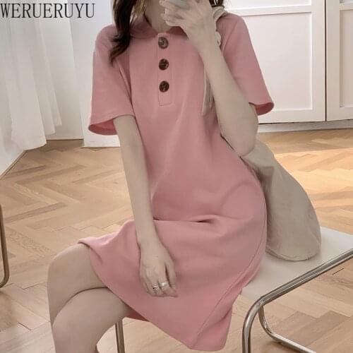 Розовые летние платья WERUERUYU China At AliExpress