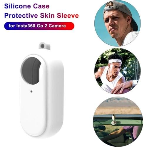 Camera Protective Case For Insta360 Go 2 Shockproof Silicone Cover Sleeve Anti-scratch Protector Shell Action Camera Accessories