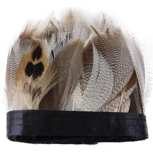 1 Meter Natural Duck Feathers Trim Fringe 5-8 CM For Diy Dress Skirt Decoration Goose Plume Ribbon Sewing Crafts Bulk Wholesale