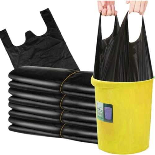 100pcs/set Disposable Thick Garbage Bags Kitchen Waste Bag Black Rubbish Food Residue Cleaning Household Cleaning Appliances Hot