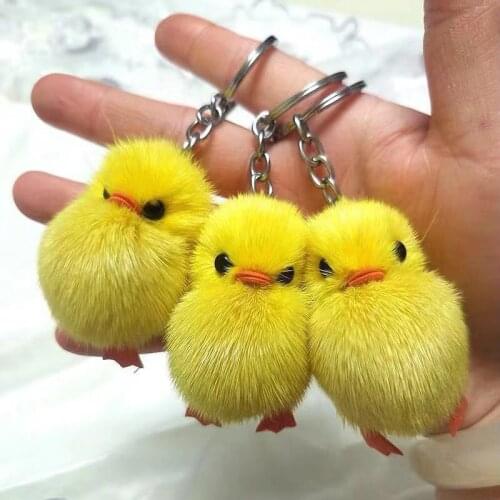 5cm Cute Yellow Duck Plush Toys Keychain Soft Stuffed Animals Dolls Toy for Kids Children Baby Girls Christmas Gifts