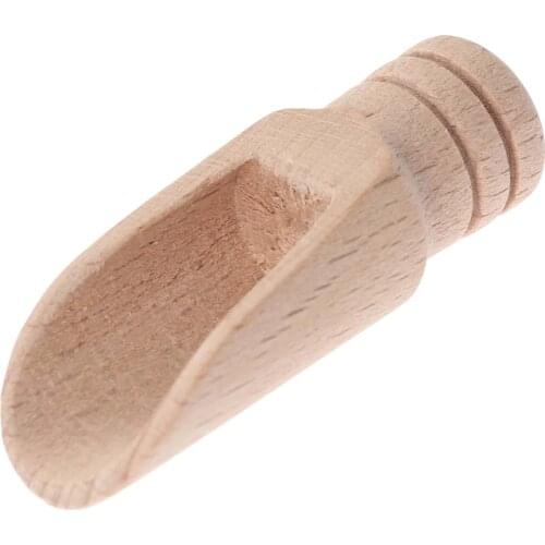 6pcs Wooden Coffee Tea Scoops Mini Candy Bath Salt Spices Flavors Spoons Wood Teaspoon Kitchen Cooking Utensil Tool - 1.8x5.1cm