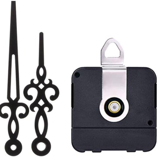 Aluminum Movement W/ Pointer for Quartz Wall Clock Repair Replacement Kit Black