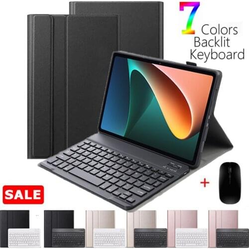 Bluetooth Keyboard Case for Xiaomi Pad 5 Pro 2021 11 inch Tablet Keyboard Mouse Leather Stand Cover for Xiaomi Mi Pad 5 5Pro