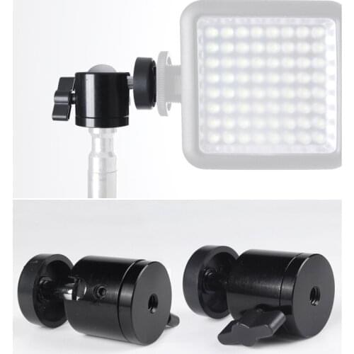 Photography Black Metal Mini Tripod Ballhead Ball Head Bracket Mount with 1/4" screw for Digital Camera LED Lamp Flash DSLR