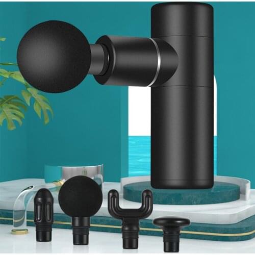 Mini Electric Massage Gun Tissue Percussion Small Fitness Equipment Deep Muscle Fascial Body Massager Gun Acid Relief Pain Relax