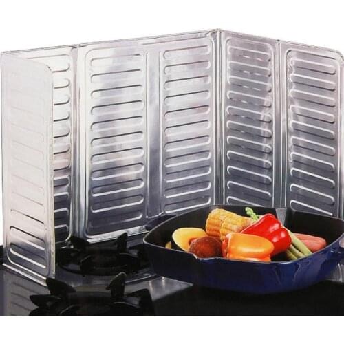 Cooking Frying Oil Splash Screen Cover Aluminum Foil Baffle Protection Oil Kitchen Prevent Tools Out Profession Splashes Y2F4