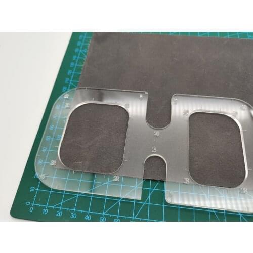Leather DIY Acrylic Round Corner Cutting Template Rule for Leather Craft Tools Cutter Auxiliary tool 5-50mm