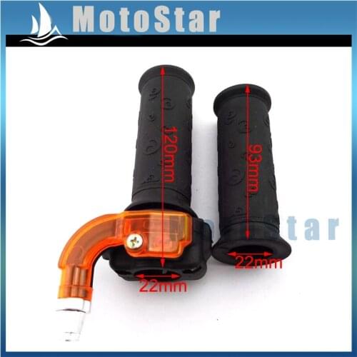 7/8'' 22mm Pocket Bike Twist Throttle Handle Grips For 2 Stroke 43cc 47cc 49cc Mini Dirt Scooter ATV Quad 4 Wheeler Crosser