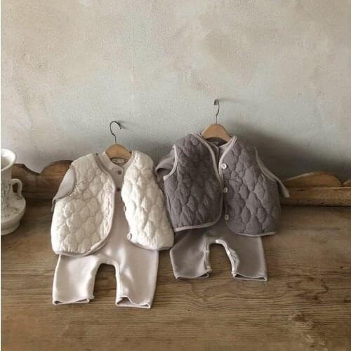 Cute Double Layers Vests Autumn Winter Soft Warm Baby Boys Girls Waistcoat Jackets Vintage Childrens Outwear Baby Clothes Xmas