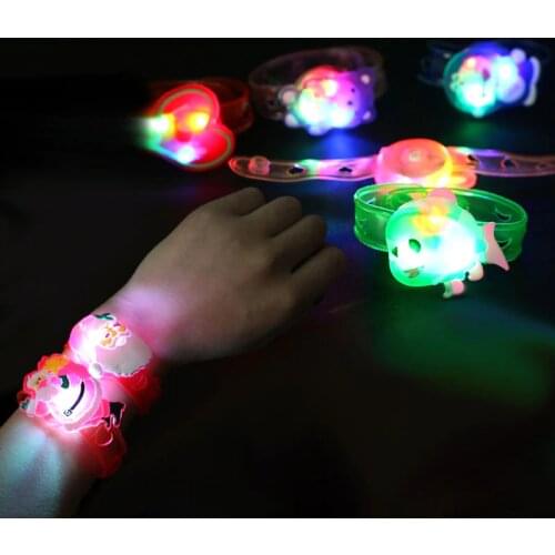 Fashion Flashing Wrist Band Funny Luminous Hand Ring Led Bracelet Children Party Toy Supplies Gifts Glow Bangle