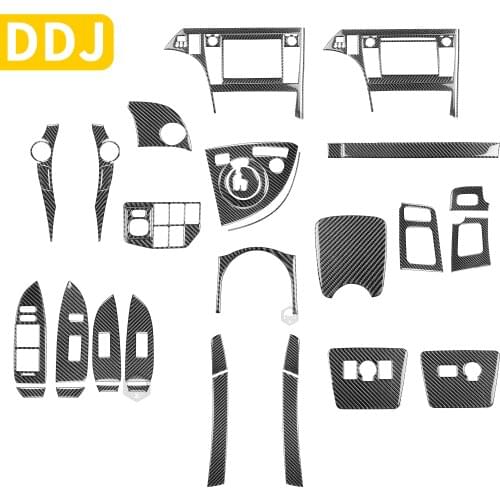 For Toyota Prius XW30 ZVW30 ZVW35 2009-2015 Carbon Fiber Interior Car Accessories Steering Wheel Center Control Storage Sticker