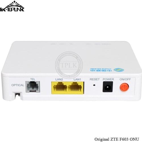 New ONU for ZTE F603 GPON ONU ONT Router F603 1GE+1FE+1VOIP port ,SIP protocols,FTTH CE Single Fiber Optical Network Terminal