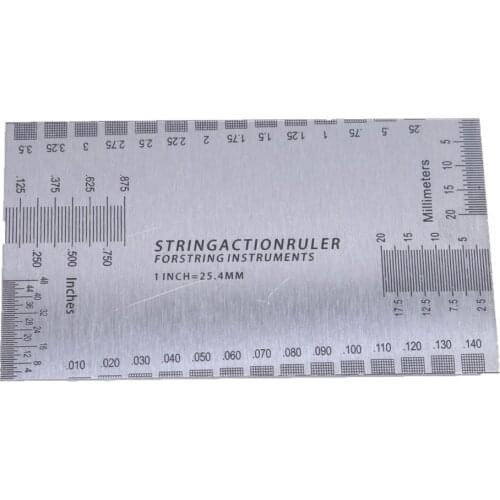 Durable Acoustic Electric Guitar String Action Ruler Gauge Tool in/mm for Guitar Bass Mandolin Banjo Measuring Tools