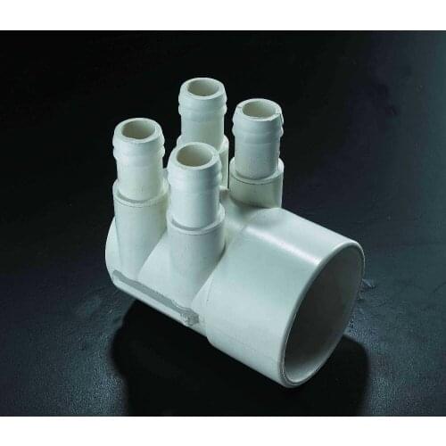 Spa hot tub PVC Manifold massage bathtub distributor Part 2" Slipx 2"dead end x (4) 3/4" Slip Ports -30162