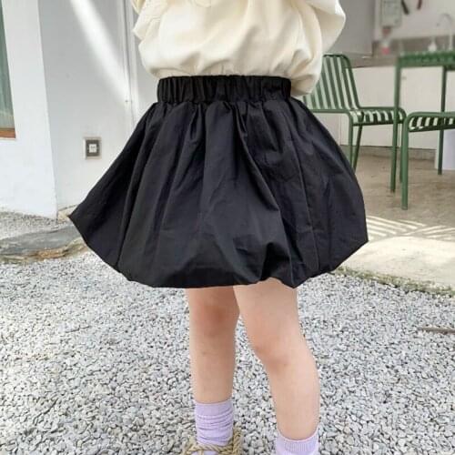 Summer Short Pants Skirt Children Girls Cute Flower Bud Pants Kid Clothing Solid Color Elastic Waist Shorts