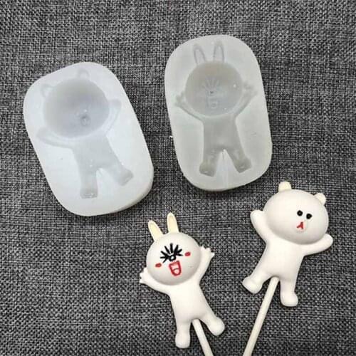 Rabbit and bear silicone baking mold high temperature resistant mold release DIY biscuit cake sugar fondant Epoxy silicone mold