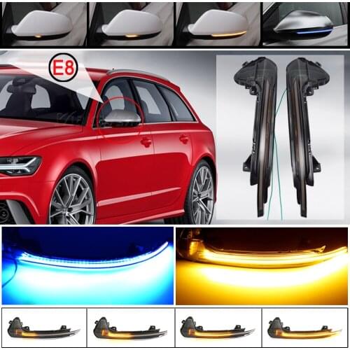 For Audi A6 RS6 4G C7 7.5 2012 2013 2014 2015 2016 2017 2018 LED Dynamic Turn Signal Mirror Sequential Indicator Light