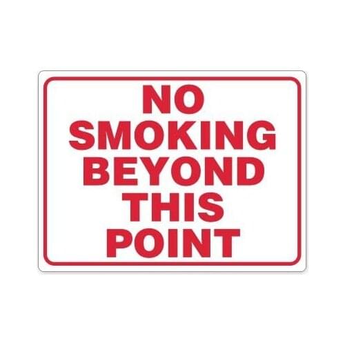 No Smoking Beyond This Point Sign | 8" x 8" 3M High Intensity Grade Reflective Aluminum Metal