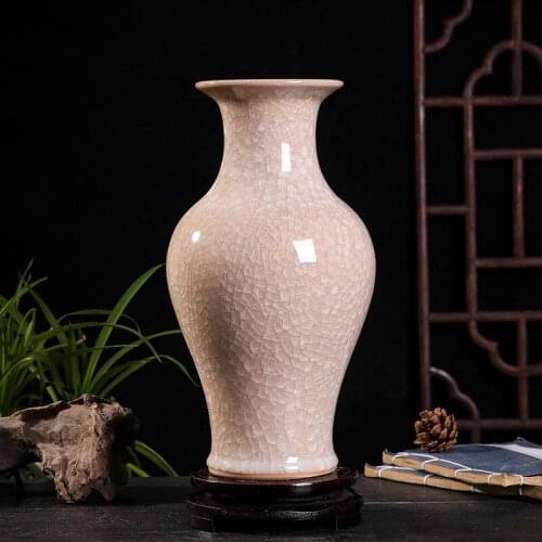 2021 New Hand-cracked Jade And Borneol Porcelain Vase In Jingdezhen China