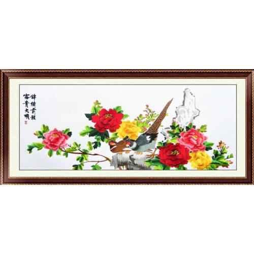 Mural Silk Embroidery Living Room Study Room Tea Restaurant Interior Decoration Painting Housewarming Wedding Gift PaintingSP098