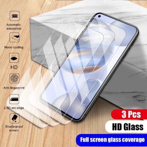 3PCS Tempered Glass For Honor 30 20 10 lite View 20 30 Pro 9X X10 Screen Protector Glass For Huawei Honor 30 20 Pro Lite Glass
