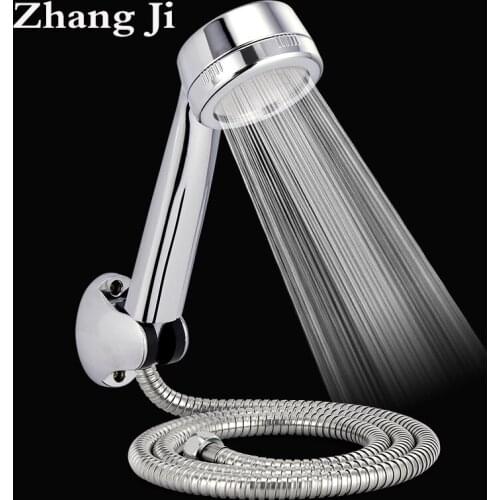 Zhangji Rainfall Shower Head Set Water Saving Filter Bathroom Boost Stainless Steel Shower Hose And Holder Shower Head Set