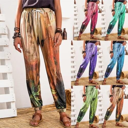 Women Sweatpants Print Tie Dye Joggers High Waist Hip Pop Loose Casual Trousers Female Streetwear Harajuku Sport Baggy Pants