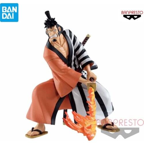 16cm Original BANDAI ONE PIECE Kin'emon Action PVC Collection Model Toy Anime Figure Toys For Kids