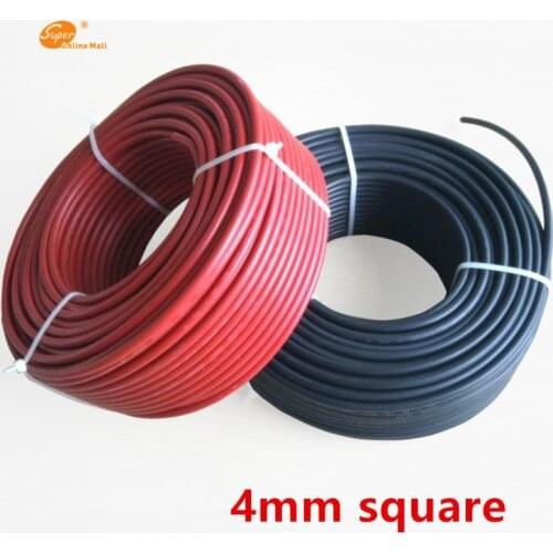 5M 4.0mm2 12AWG Solar Cable Black or Red TUV & UL Approval Power Cable for MC4/MC3